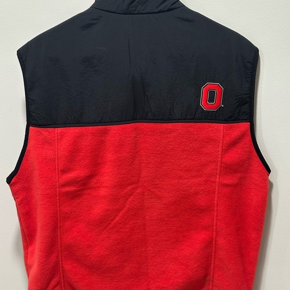 Columbia Ohio State Buckeyes Men’s Fleece Logo Zipper Vest Size Large - Picture 5 of 5